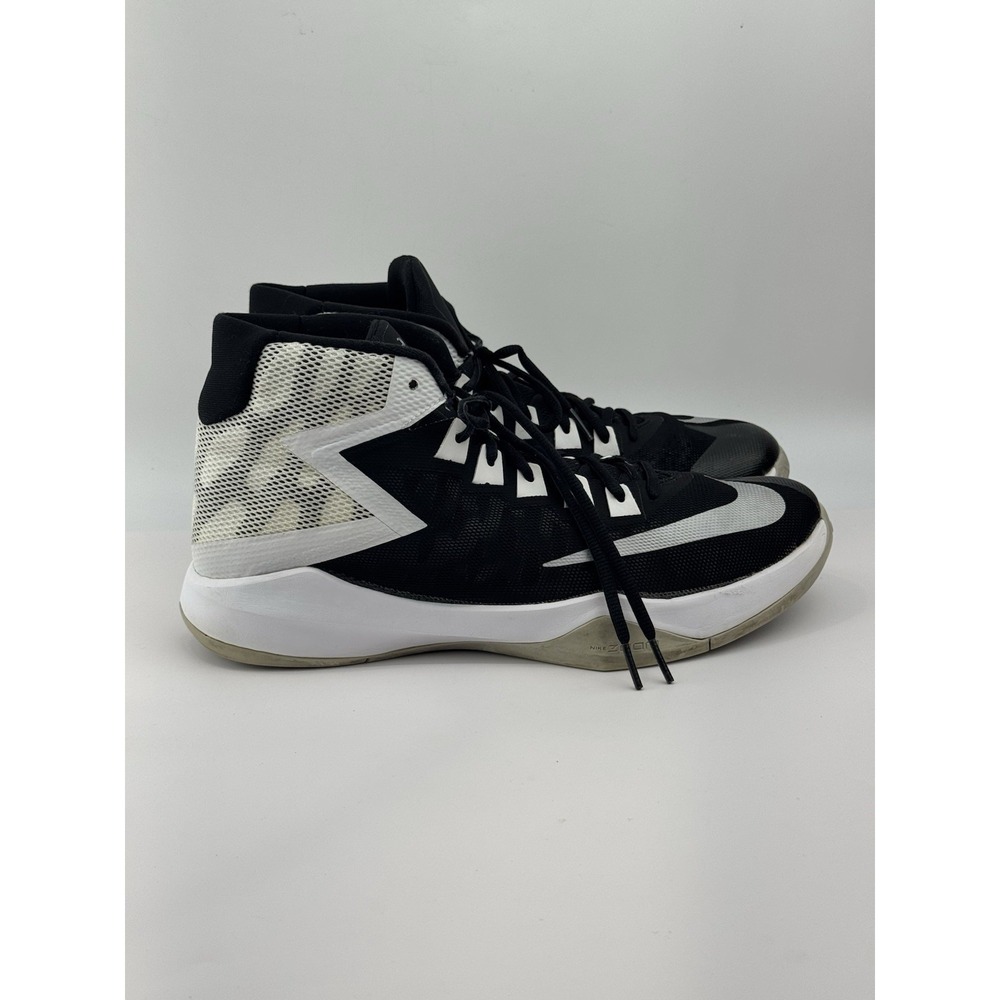 Men's Nike Zoom Devosion Basketball Shoes 844592-001 Size 11 Black White Silver
